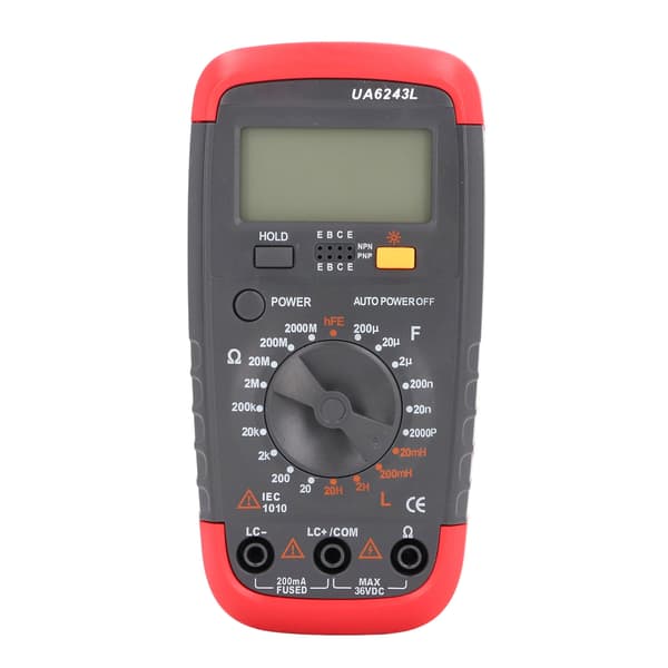 Digital multimeter med automatisk intervall, kapacitans, ohm-testare, bakgrundsbelyst LCD NCV-voltmeter