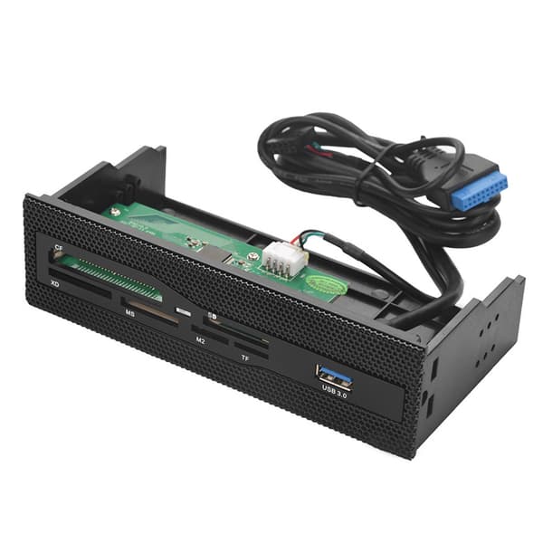 PC Intern Kortläsare USB 3.0 Port M2 SD MS XD CF TF Kort Dashboard Frontpanel