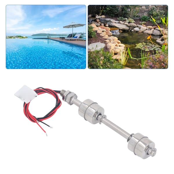 Vandstandssensor Flydekontakt 150 mm Rustfrit Stål Dobbelt Kugle Controller 0-220V Høj Følsomhed