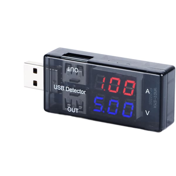 USB-tester, dobbelt display multimeter, højpræcisions spændingsstrømkapacitetsmåler 3-20V 0-3A