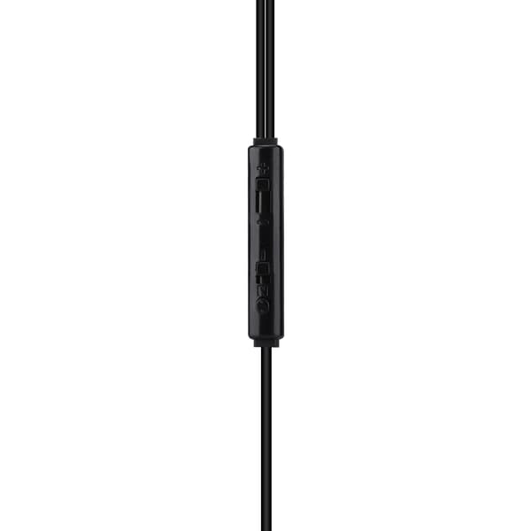 Anti-stråling 3,5 mm luftakustisk rør-øretelefon med mikrofon til mobiltelefon, sort
