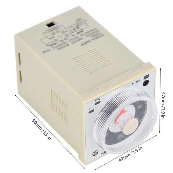 Tidsforsinkelsesrelæ Multifunktionel Præcision 8-benet Timer 1,2s-300t 220VAC/24VDC AC220V
