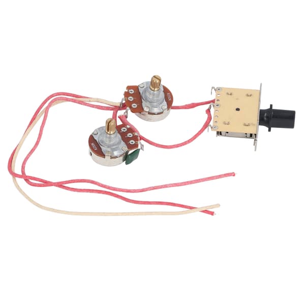 Elgitarr Kabelhärva Förkopplad Sats 3-vägs Omkopplare 250K Potentiometer Jack Gitarr Kabelhärva Set