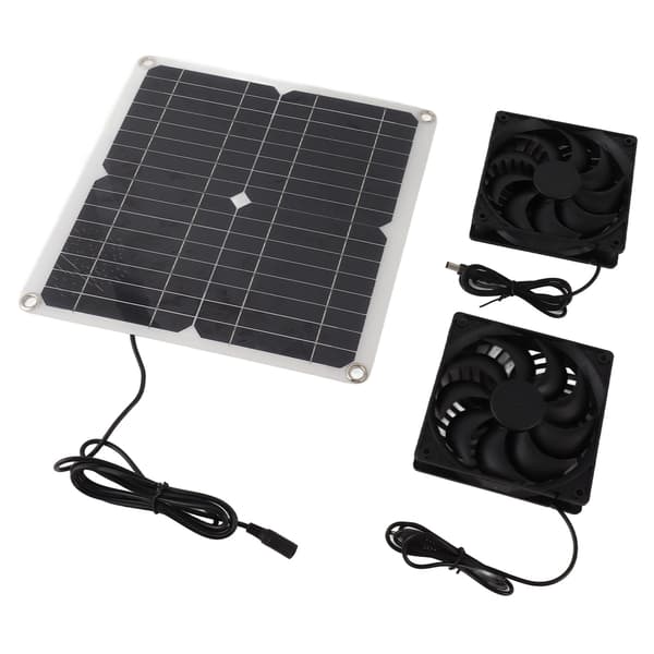 12W 12V Solpanel Driven Fläkt Effektiv Energiomvandling Solpanel Dubbelfläkt Kit
