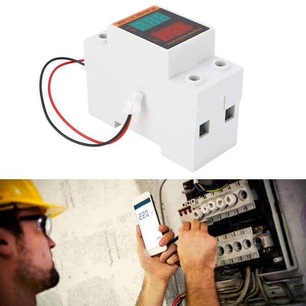 AC20-500V 0-100A LED skinnevoltmeter-amperemeter, højpræcisions AC strøm- og spændingstester