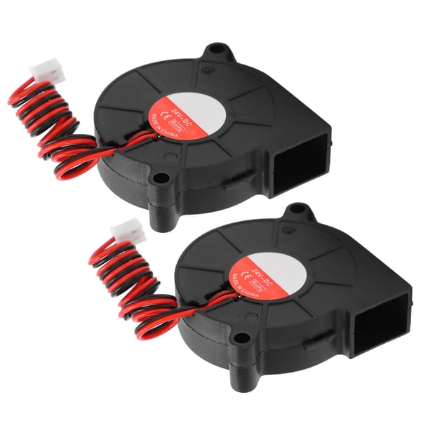2 stk. 3D-printerventilator lydløs køleventilator passer til Ender‑3 reservedel 50x50x15mm DC24V