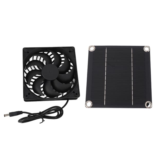 5W 5V Monokristallin Solpanel Fläktkit Solcellspanel Avgasfläktkit