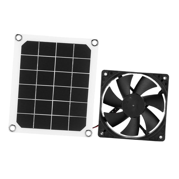 6V 10W Udendørs Solcellepanel Udsugningsventilator USB-opladning til Drivhus Hønsehus