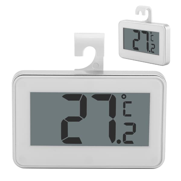Stor LCD Digital Kylskåps- och Frystermometer med Stativ och Magnet för Kök