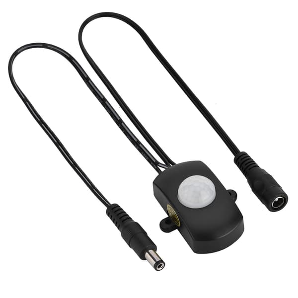 5A DC 6‑24V Mini PIR Infrarød Bevægelsessensor Detektor Switch LED Strip Automatisk Switch Sort