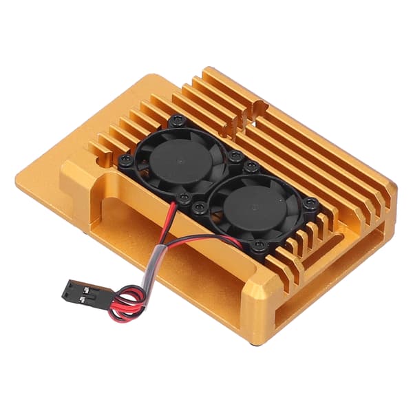 Beskyttende kabinet med dobbelt køleventilator til Raspberry Pi 3 Model B B+