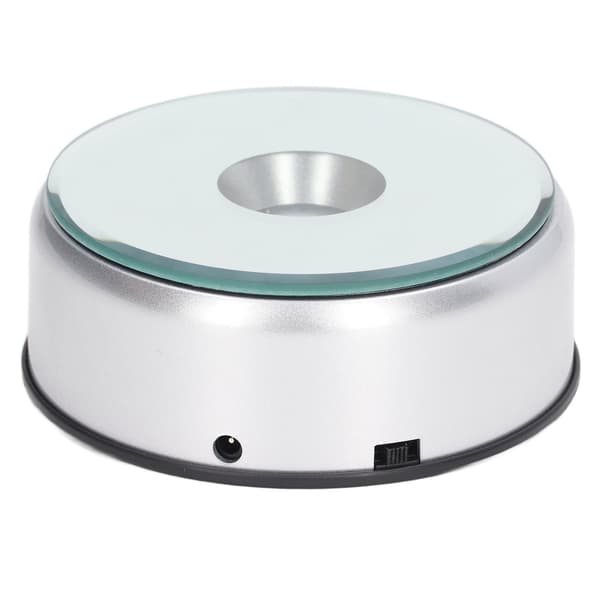 Roterande displayställ 360° LED-bas, 80s/varv, USB-driven, för koppar och kristaller