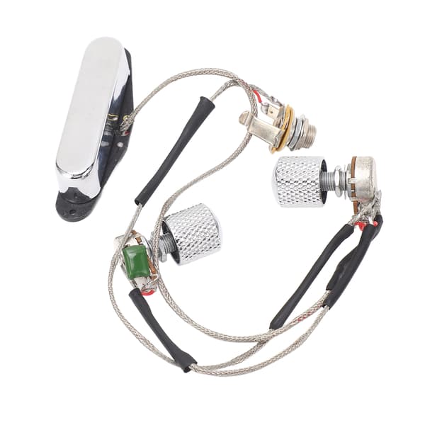 GMA23 Förkopplad Gitarrhalsmikrofon Magnet 1T1V Elgitarrpickup med 250K Potentiometer 6.35 Utgångsjack för TL