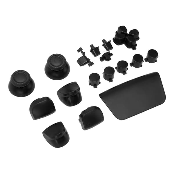16 stk. udskiftningsknapper til PS5-gamepad, udskiftnings-thumbstick-udløserknapper til PS5-controller, sort
