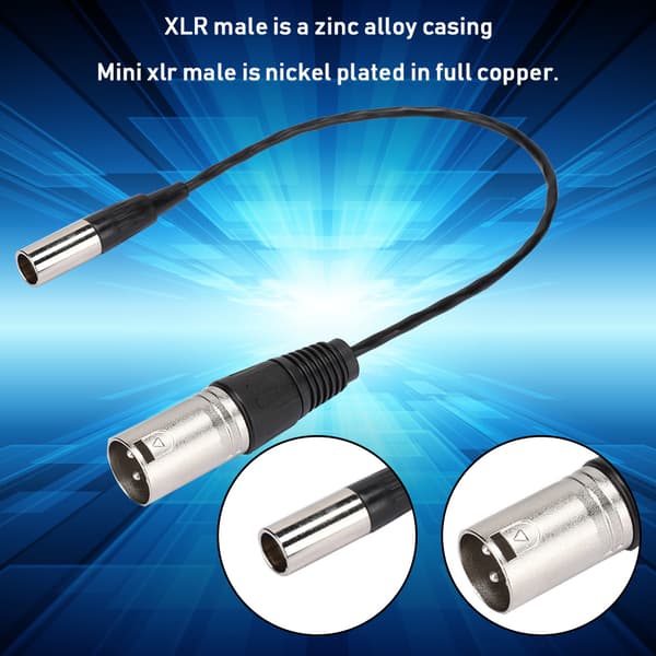 Mini XLR 3PIN han til Canon lydkabel til overførsel af kameramikrofoninterface