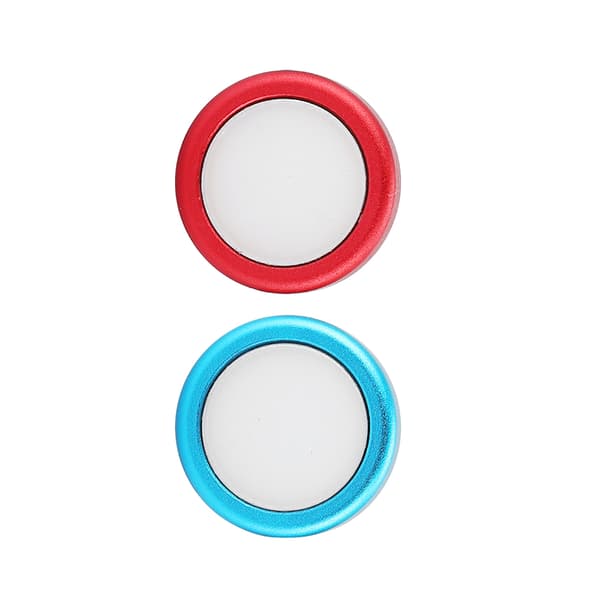 2PCS Silikongelknappskydd för Switch-spelkontrolljoystick (blå-röd)