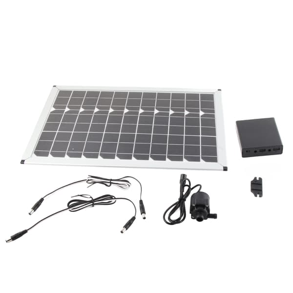 Solvattenpump 20W Solpanel Fontän Dränkbar Pump 12V 5m Lyfthöjd för Trädgård