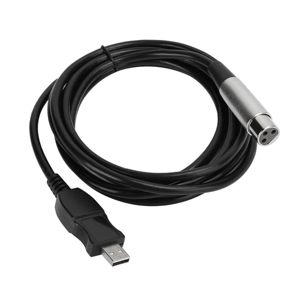 Mikrofon Mic Link Kabeladapter USB till XLR Mikrofon Link Kabel Sladd 3 Meter
