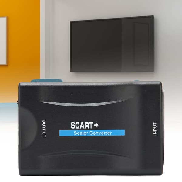 SCART til High-Definition Multimedia Interface Konverter 1080p 20p Udgang til Audio Video (Sort)