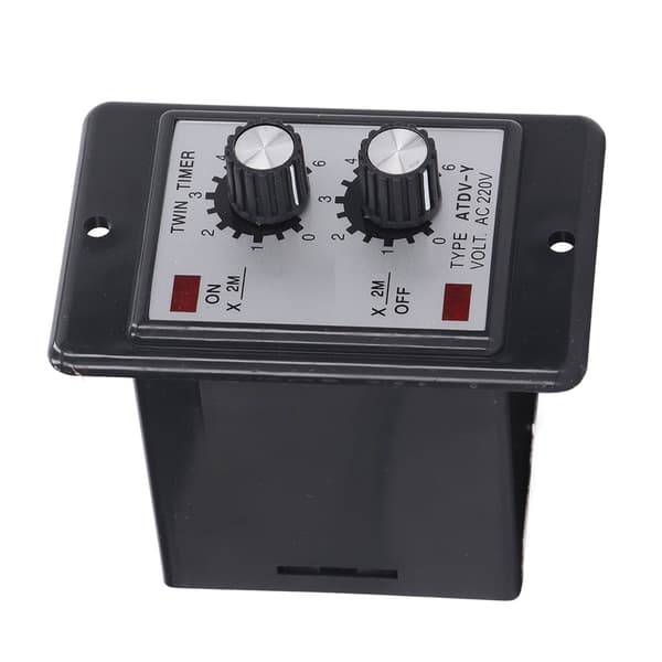 12m Twin Timer Relä Anti-Jamming Kopparspole Silverkontakter Fördröjningsbrytare AC220V