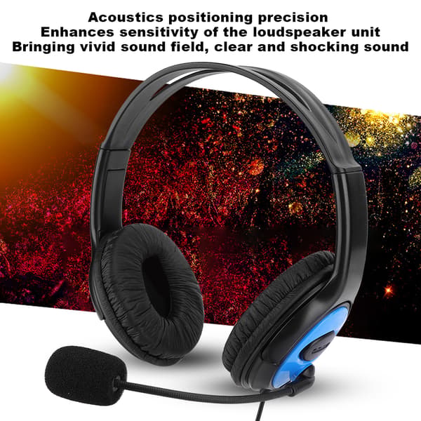 A4 ABS Lättvikts Gaming Headset Brusreducerande Mikrofon Hörlursutrustning för PS4/X ONE