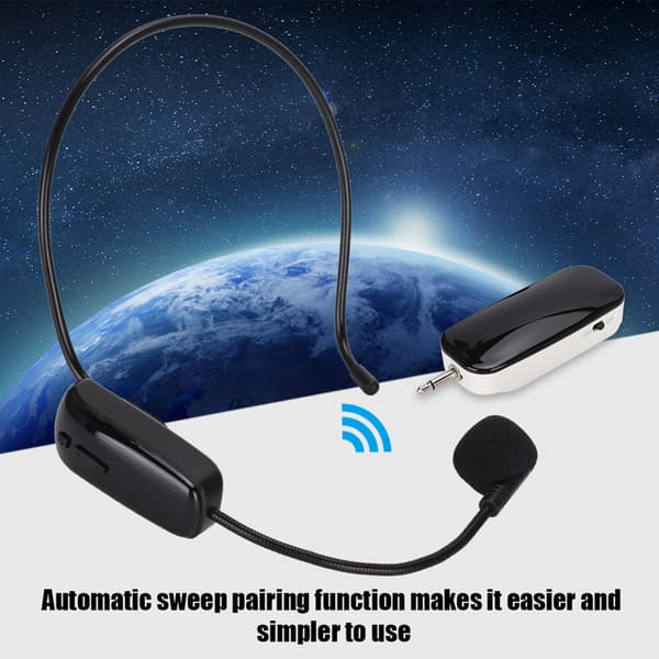 UHF Trådløst Mikrofon Headset Trådløs Mikrofon til Undervisning Møde Turistguide