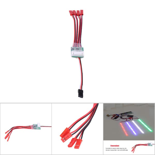 LED-lysstribecontroller til RC-model flyvemaskine Quadcopter natflyvning (6S)