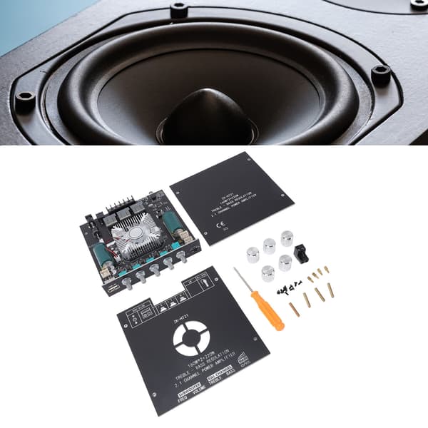 2.1-kanals Bluetooth-forstærkermodul 160Wx2 + 220W Sub, Bas- og Diskantknapper, Audio Receiver Board