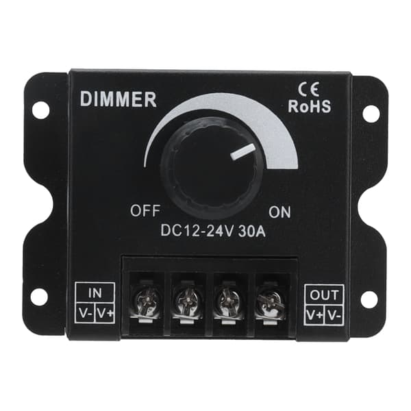 30A PWM LED-dæmper Unicolor Enkeltkanals Dæmpningscontroller DC 12V-24V til Strip Lights