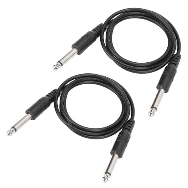 6,35 mm gitarrinstrumentkabel 1/4 tum rak till rak gitarrsladd för elgitarr basgitarr elektrisk mandolin 1 m