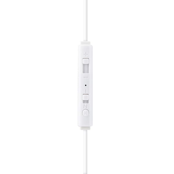 In-ear-headset med luftrörssäkerhetshörsnäcka med mikrofon för iOS för Android Vit
