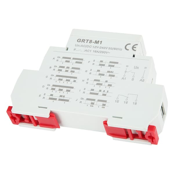GRT8-M1 Multifunktions Timer Relæ, 10 Tilstande, DIN-skinne, AC/DC 12-240V
