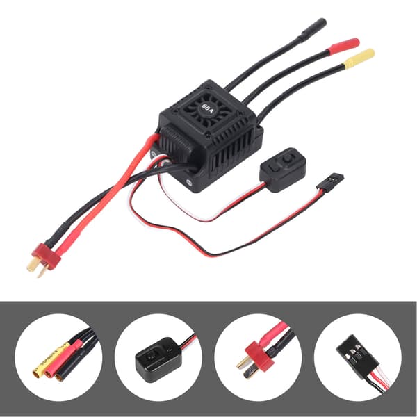 Børsteløs ESC 60A aluminiumshastighedsregulator til 1/10 RC bil lastbil