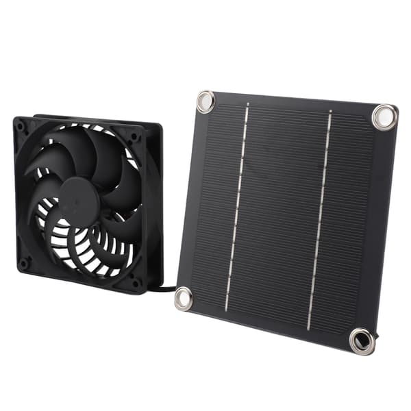 5W 5V Monokristallin Solpanel Fläktkit Solcellspanel Avgasfläktkit