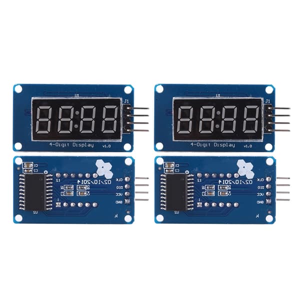 4 stk. 4-cifret LED-displaymodul Rød TM1637-driver Justerbar lysstyrke Segmentur