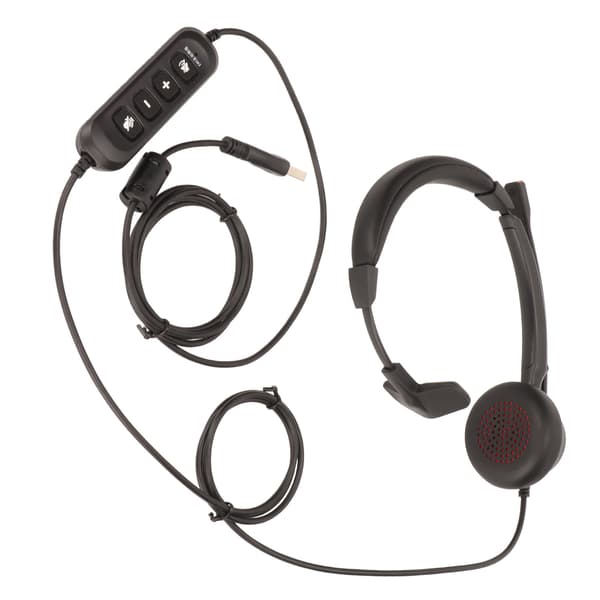 Call Center Headset ENC Active Noise Cancellation Single Ear Customer Service Headphone with Microphone for Office