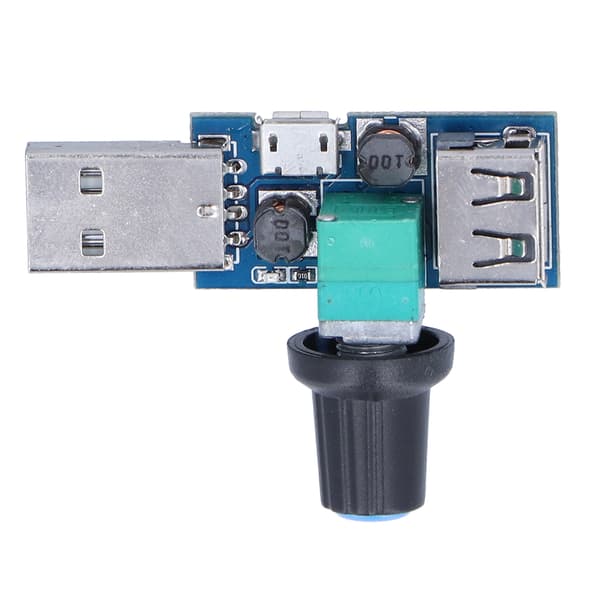 USB fläkthastighetsregulator volymrattjusterare modul lågbrus PWM-regulator
