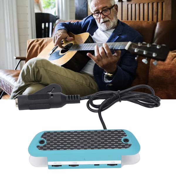 Akustisk Gitarr Pickup Volym Tonkontroll 6.35mm Plugg 3mm Kabel Passiv Magnetisk Ljudhåls Pickup
