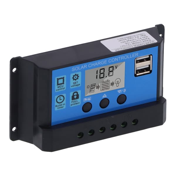 10A 12V 24V 2-vägs MOS Solar laddningsregulator Solpanelregulator PWM 3-stegs batteriregulator