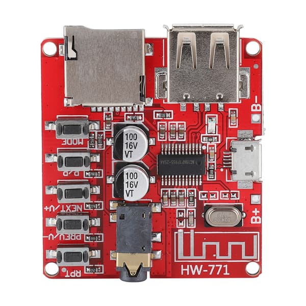 Effektforstærker Audio Receiver Modul Bil Bundkort Højttaler Bluetooth MP3 Stereo Kort