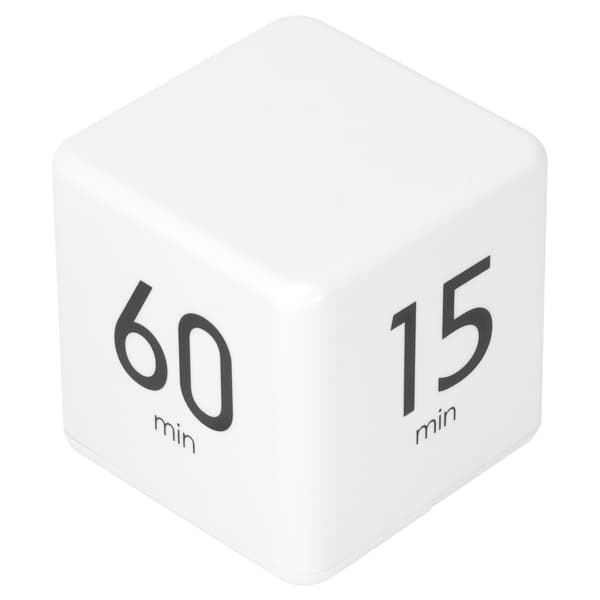 Tyngdekraftssensor terningtimer med LED-display, tidsstyring til hjemmekøkken, skolekontor, 15/20/30/60 minutters nedtælling