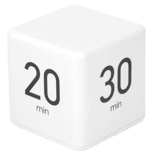 Tyngdekraftssensor terningtimer med LED-display, tidsstyring til hjemmekøkken, skolekontor, 15/20/30/60 minutters nedtælling