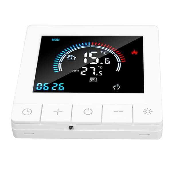 Smart WiFi Golvvärmetermostat Pekskärm, 110-240V 3A, Hemtemperaturregulator med Extern Sensor
