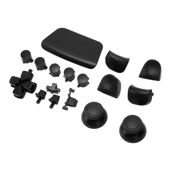 16 stk. udskiftningsknapper til PS5-gamepad, udskiftnings-thumbstick-udløserknapper til PS5-controller, sort