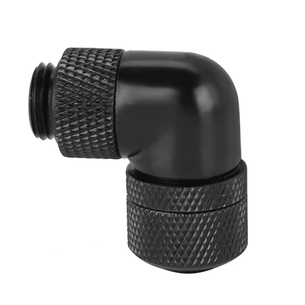 G1/4 Gevind Vandkøling Fitting Tyndt Rør 90° Retvinklet Albue (Sort)