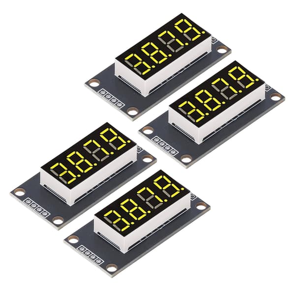 4 kpl TM1637 0.36\" punainen LED 4-numeroinen 7-segmenttinäyttömoduuli digitaaliputki Arduinolle