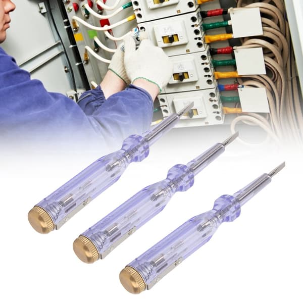 3-pack spänningstestpenna elektrisk detektorskruvmejsel 100-250V AC ANG43