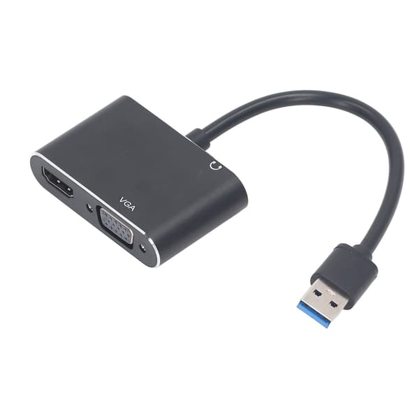 USB 3.0 - HD-sovitin ruostumaton teräs nopea samanaikainen ulostulo USB 3.0 - VGA-sovitin elokuva- ja kokouskäyttöön