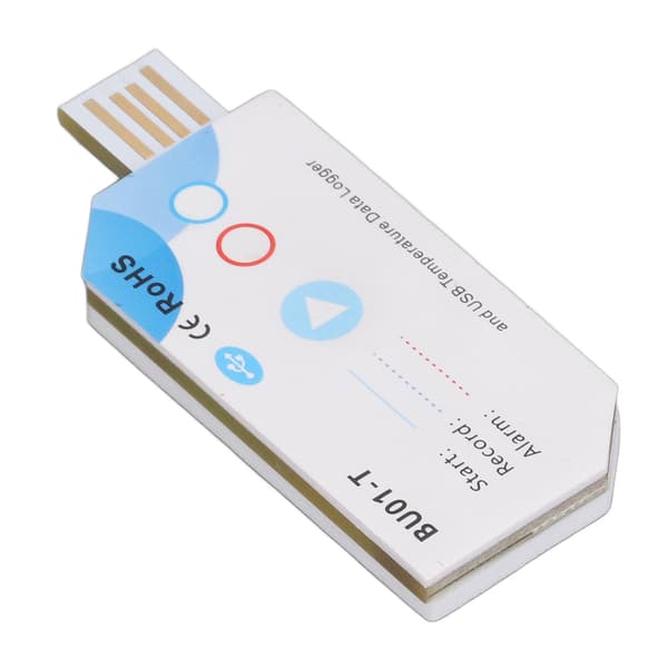 USB Temperaturdatalogger Bluetooth APP-anslutning Temp PDF-rapportinspelare 120 dagar 32000 kapacitet