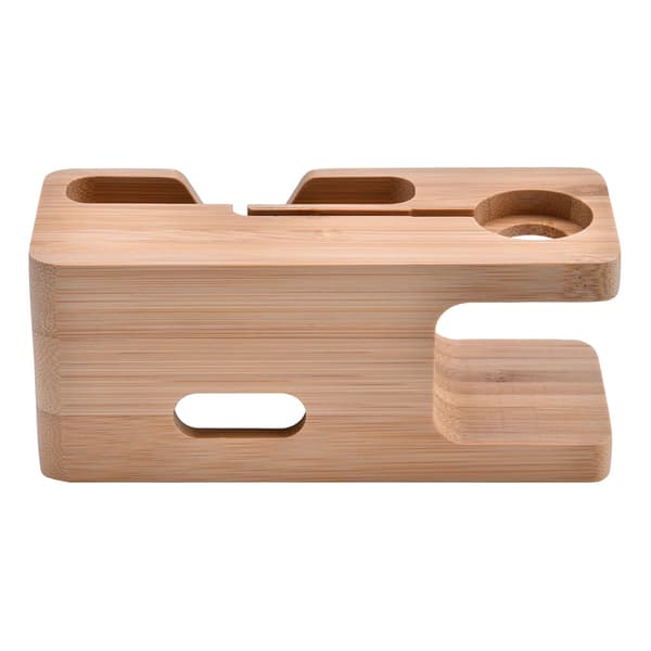 Bambus Opladningsdock Station Beslag Holder Til IOS
